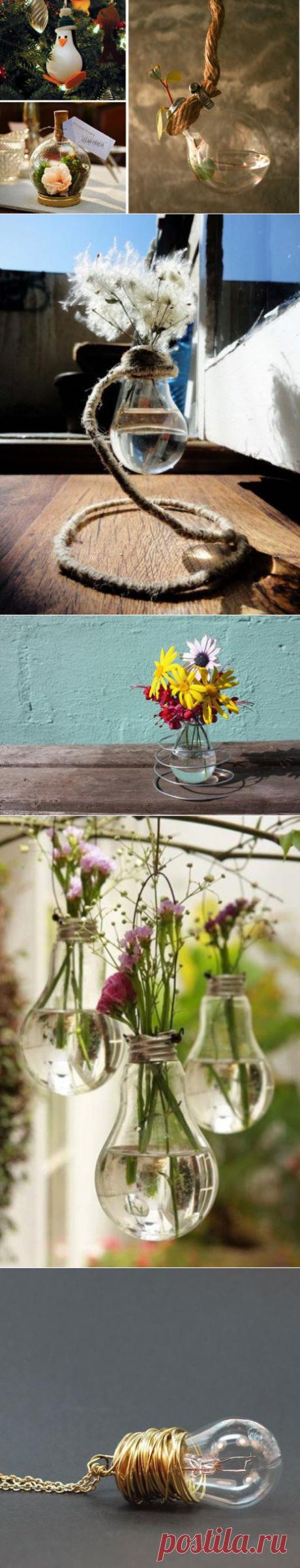 Декор из перегоревших лампочек