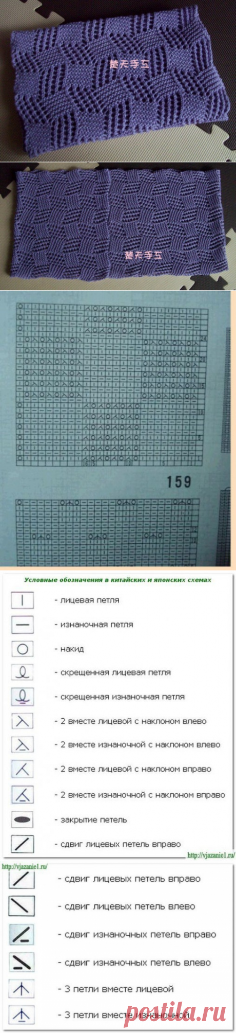Красивый шарф-снуд спицами