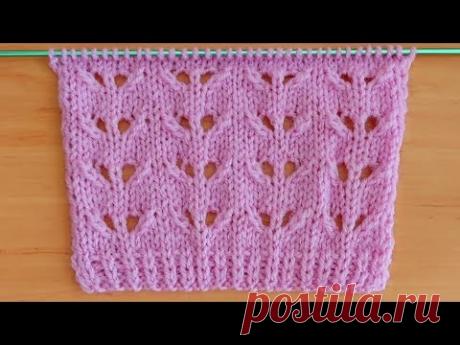 Красивый ажурный узор спицами для туники, маечки , джемпера, жакета.