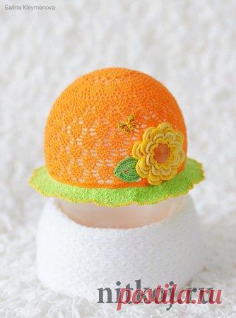 Шляпа крючком для девочки на лето