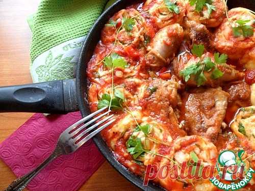 Курица с фаршированными рулетами – кулинарный рецепт