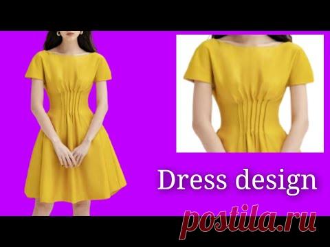 Thiết kế Đầm kiểu ly giữa cực thời trang rất dễ dàng |dress design |Lena Sewing |