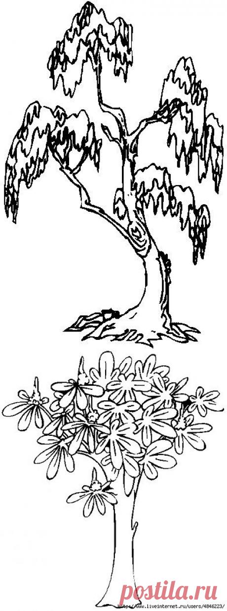 Шаблоны. Пейзаж и деревья..