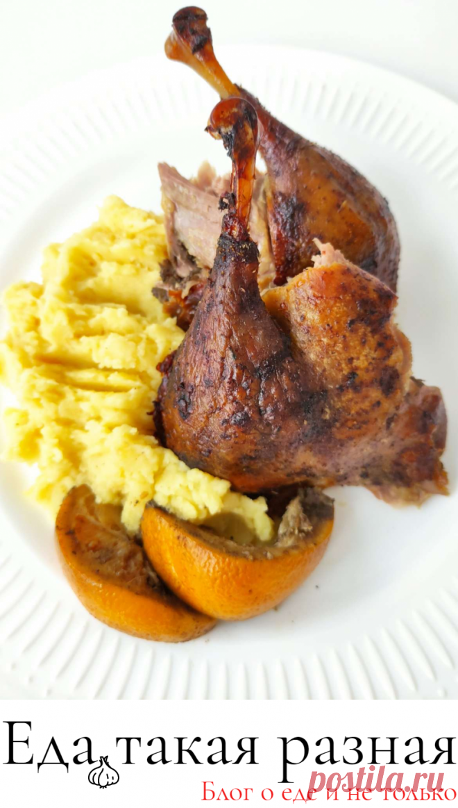 Утка с апельсинами и яблоками, запечённая в духовке ; Рецепты вторых блюд