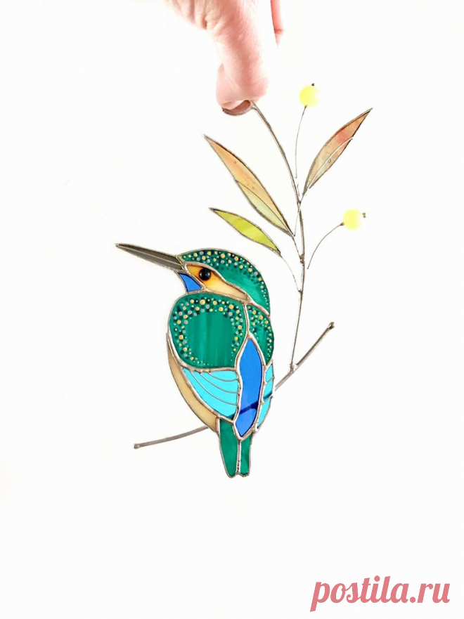 Vidrieras Kingfisher vidrieras suncatcher para ventanas decoración de pájaros vidrieras colgantes vidrieras personalizadas Regalo de Navidad - Etsy Chile