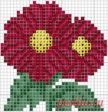 Вышивка цветов: схемы — Сделай сам, идеи для творчества - DIY Ideas