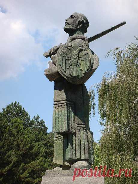 Statue of a Ivan Crnojevic,founder of a city Cetinje 1482.year.