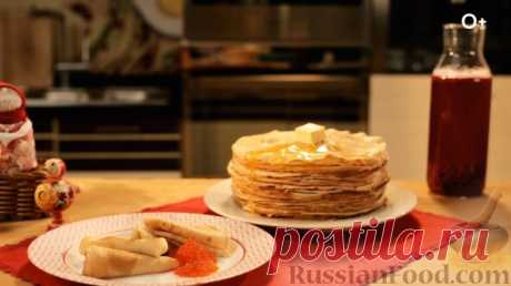 Рецепт: Простые блины "из бутылки" на RussianFood.com