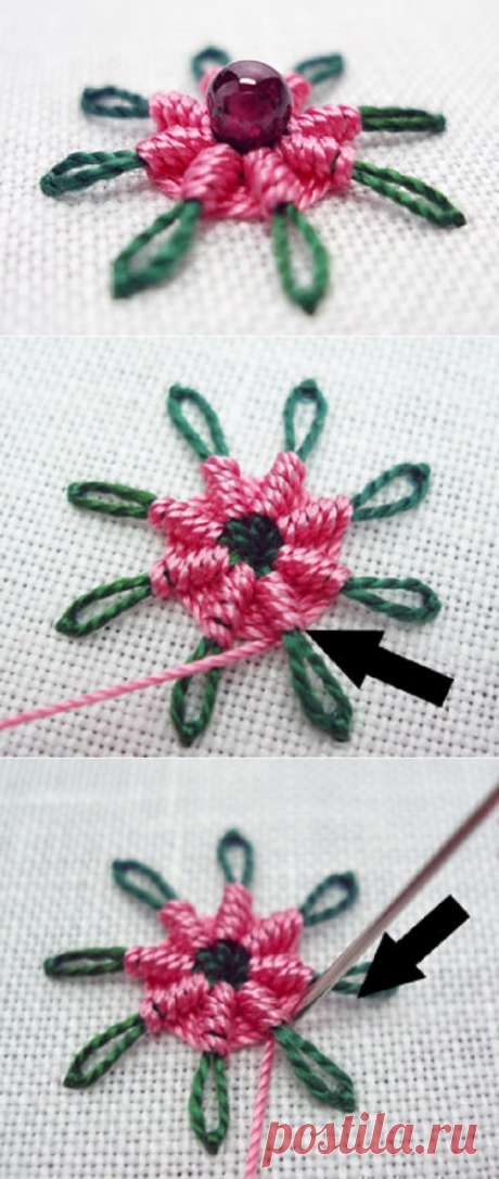 Красота объемной вышивки ...