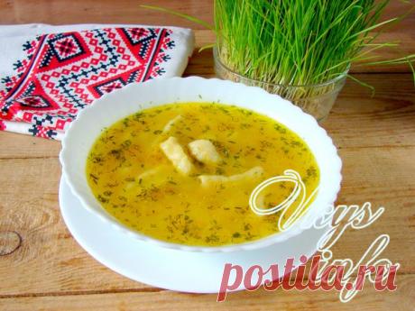 Суп с чесночными галушками