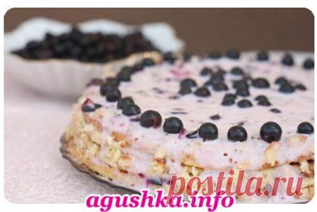 Песочный торт с чёрной смородиной-частичка лета на вашем столе!