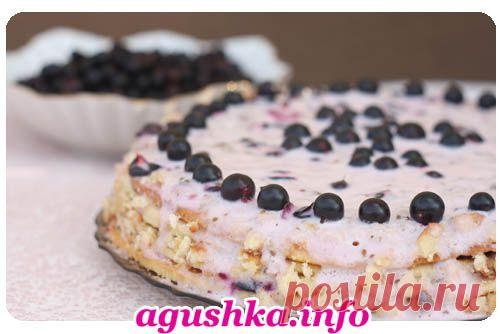 Песочный торт с чёрной смородиной-частичка лета на вашем столе!
