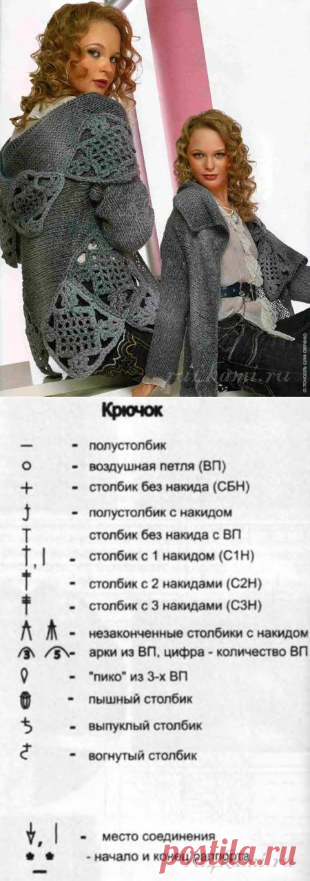 Вязаный жакет трансформер » Сайт 