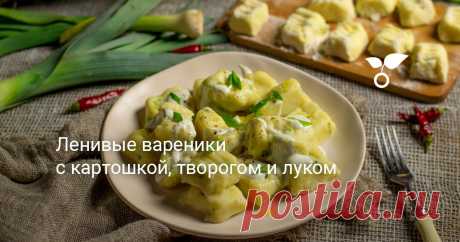Ленивые вареники с картошкой, творогом и луком Ленивые вареники с картошкой, творогом и зелёным луком можно быстро приготовить на завтрак или на ужин, такие вареники можно заморозить, они отлично хранятся.