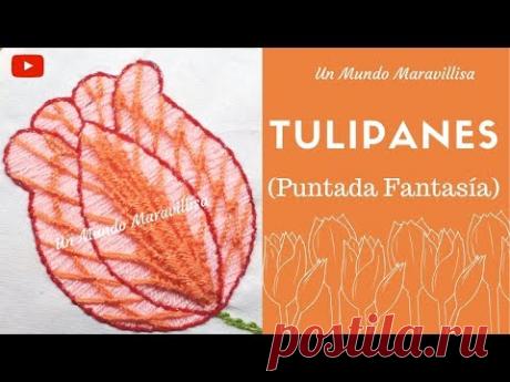[Puntada Fantasía] TULIPAN #3 - Naranja | Un Mundo Maravillisa - YouTube