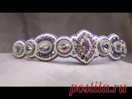 Видео мастер-класс: Ободок, вышитый бисером - Ярмарка Мастеров - ручная работа, handmade