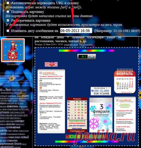 Для блогов - Информеры праздников, курсов валют на каждый день + лунный календарь ухода за растениями, часики, погода и др.
