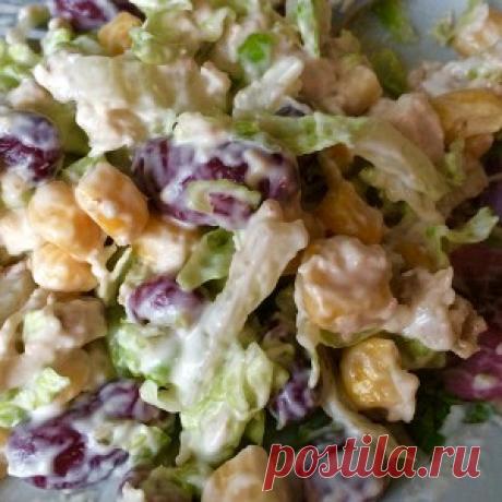 Салат с красной фасолью, курицей и сухариками рецепт – салаты с фасолью: салаты