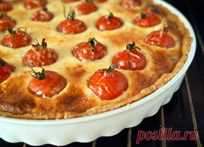 Киш лорен с курицей и грибами