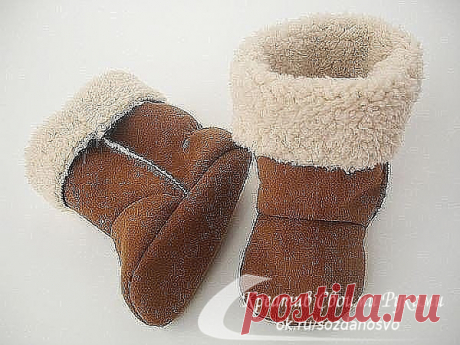Не выбрасывайте старую дублёнку! Из неё можно сшить уютные угги.