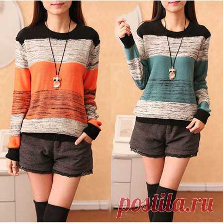 Picture - More Detailed Picture about 2015 new arrival autumn &amp; winter preppy style sweater, o neck long sleeve kawaii slim body basic shirt thick pullovers sweater Picture in from bassdeal_com. Aliexpress.com | Alibaba Group