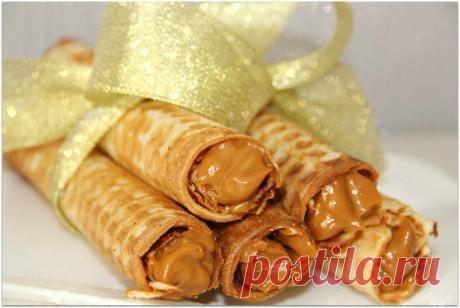 Трубочки со сгущенкой