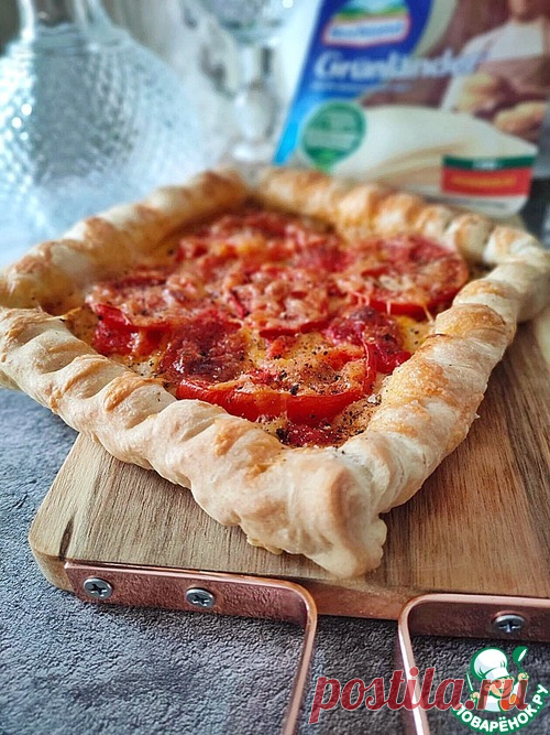 Пирог с помидорами, сыром и перцем – кулинарный рецепт