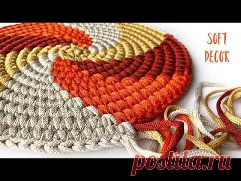 😜Друзья не могут оторваться от этих цветов | Круглый коврик крючком |Soft Decor
