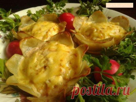 Картофельные цветы с фаршем | Таки Вкусно