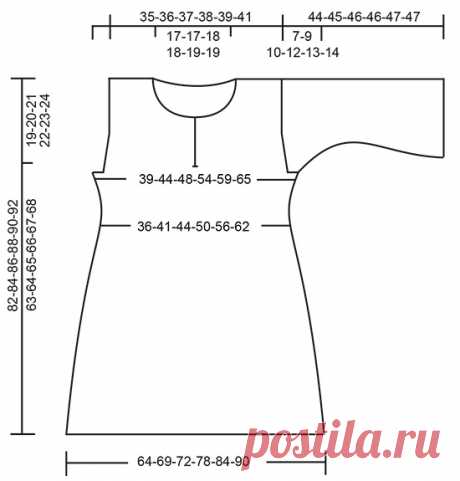 Схема вязания Платье: Белая жемчужина DROPS 199-2 White Pearl