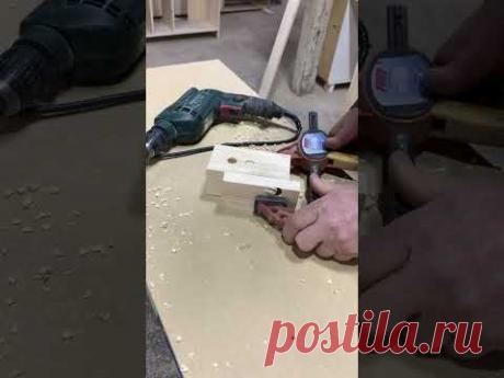 Useful tips and skills for working with wood. A simple way to make curved holes #shorts #diy