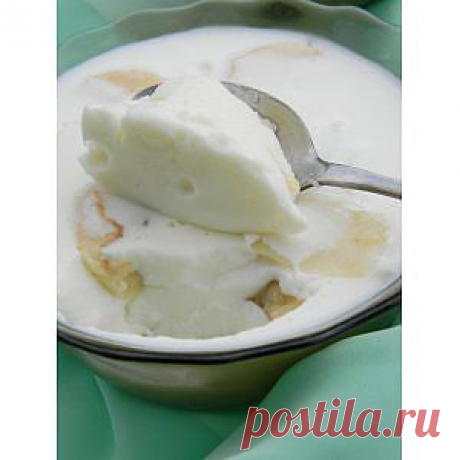 Сливочное суфле с фруктами