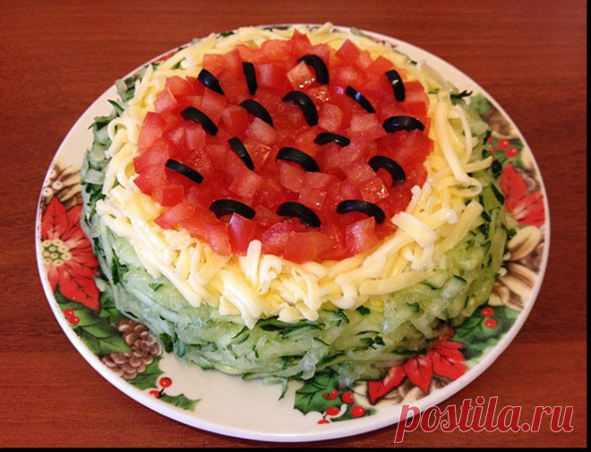 Вкусно и оригинально! Салат "Арбузная долька".