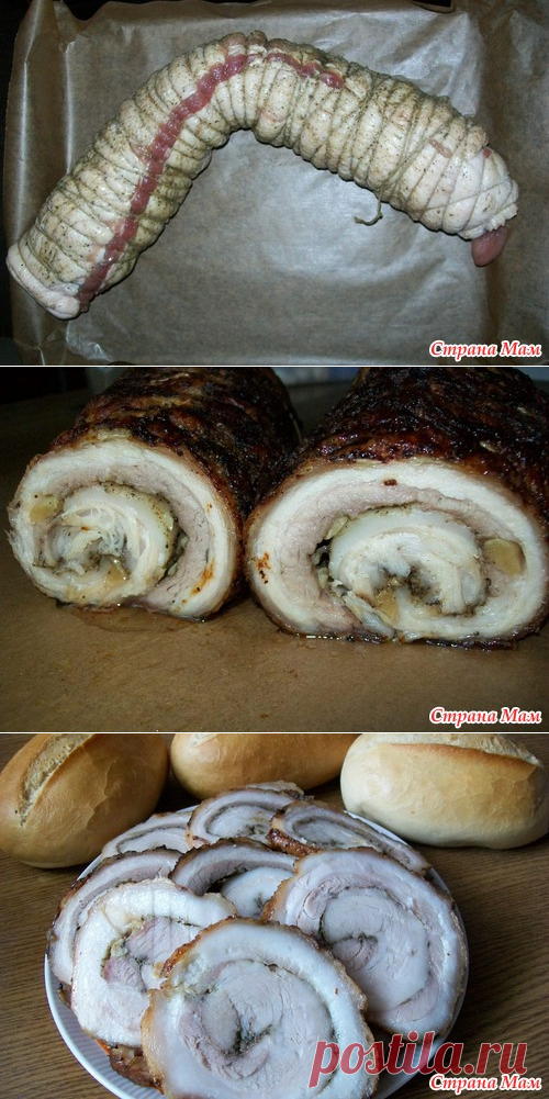 Рулет из сала - Я не повар, я только учусь. - Страна Мам