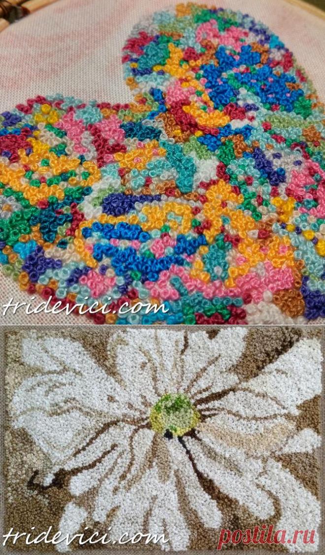 Вышивка французским узелком