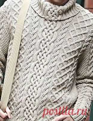 Вязание для мужчин джемпера Cable, Designer Knits
