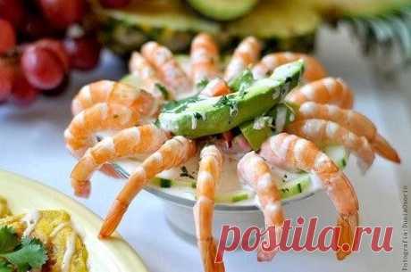 Салаты с креветками: легкая изысканность. Пошаговые рецепты салатов с креветками. / Простые рецепты
