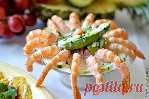 Салаты с креветками: легкая изысканность. Пошаговые рецепты салатов с креветками. / Простые рецепты