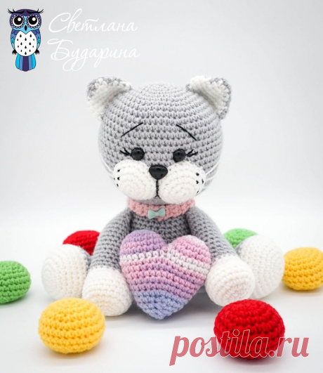 Вязаный котенок крючком амигуруми