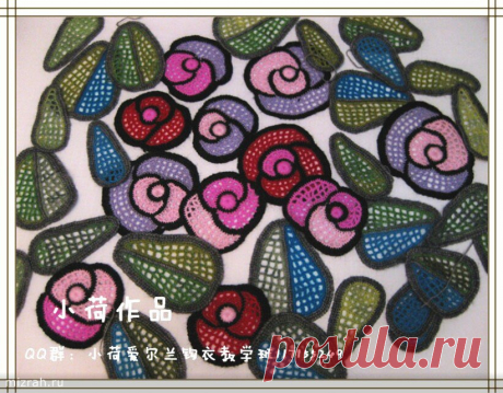 Палантин крючком "Роза Макинтош" от Светланы Томиной