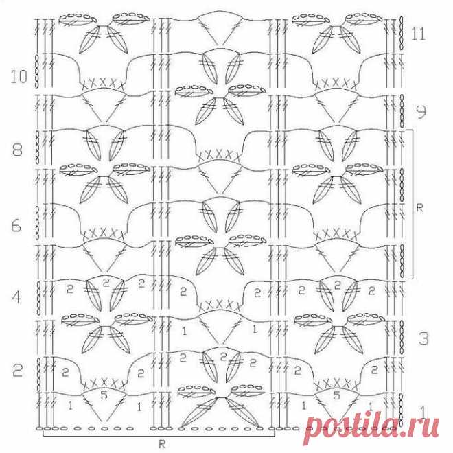 Вязание крючком схемы узоров для печати