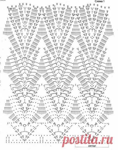 Кофточка крючком с круглой кокеткой без швов