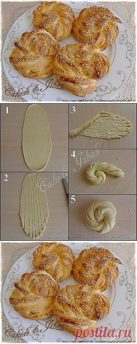 как легко сделать такую форму у булочек! МК.