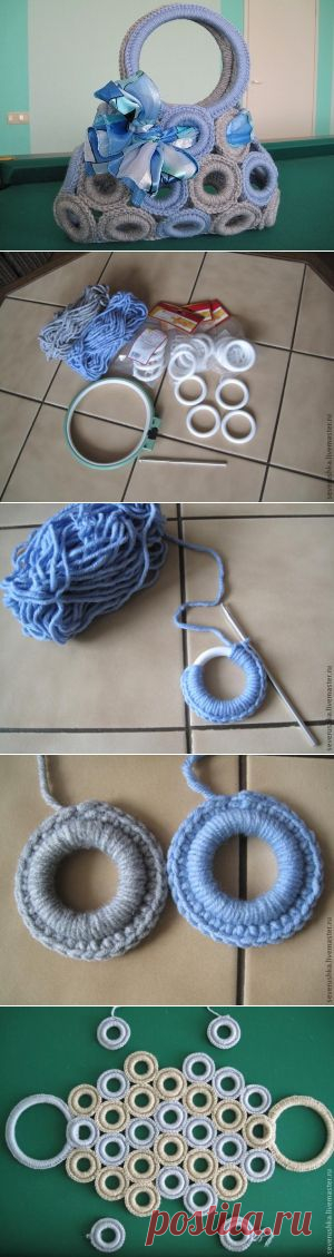 Сумочка из колец для штор - Ярмарка Мастеров - ручная работа, handmade