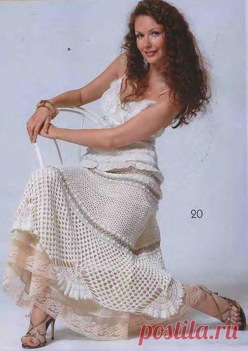Красивучая юбка крючком