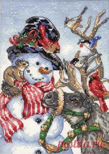 Dimensions Gold Petite Counted Cross Stitch Snowman & Reindeer