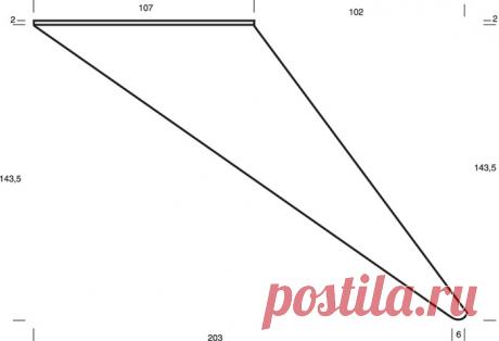Асимметричный полосатый платок