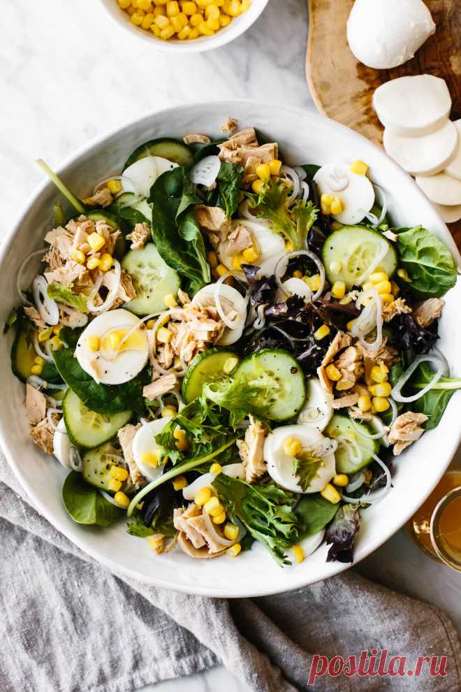 Tuna, Cucumber and Mozzarella Salad - Downshiftology