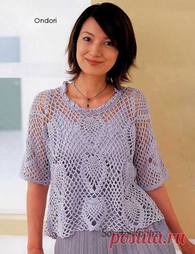 Сиреневая кофточка с 