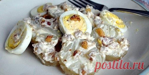 ЛЕГКИЙ КАРТОФЕЛЬНЫЙ САЛАТ С ЯЙЦАМИ